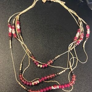 Gold and Pink Necklace
